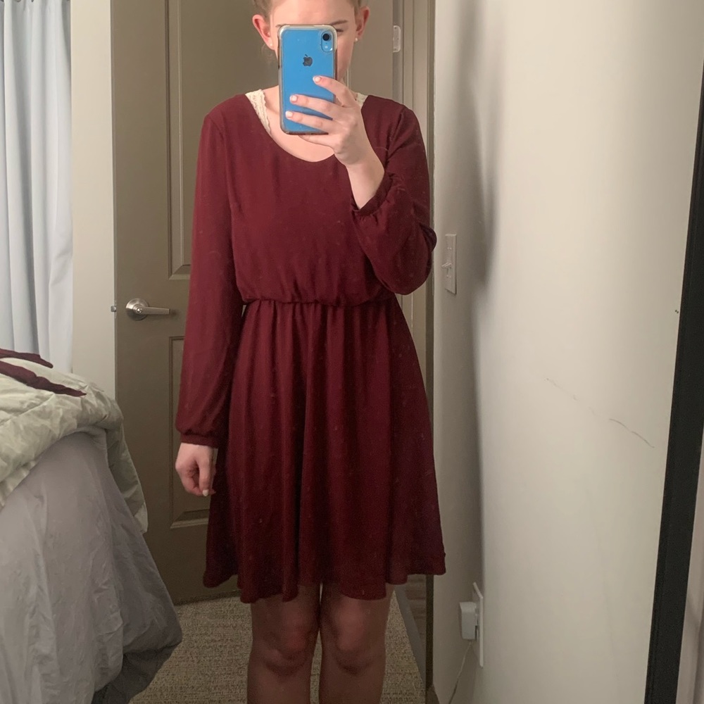 Lush brand maroon dress